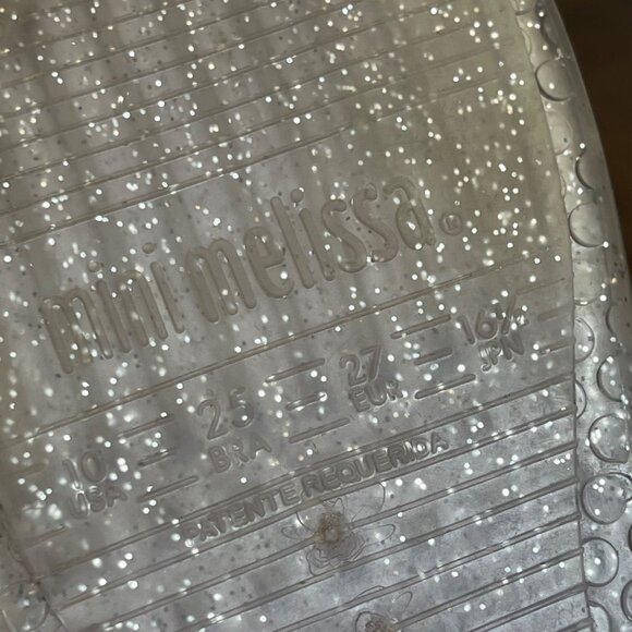 Mini Melissa Aranha VIII Popsicle Sandals Toddler Girls Size 10 Glitter Jelly - Picture 4 of 10